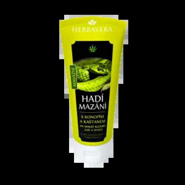 Бальзам для тіла зі зміїною отрутою та конопляною олією, Body balm, Herbavera, 200 мл