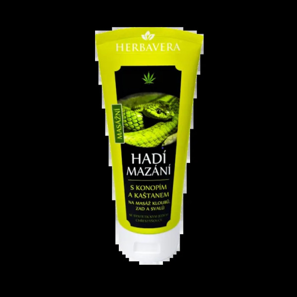 Бальзам для тіла зі зміїною отрутою та конопляною олією, Body balm, Herbavera, 200 мл