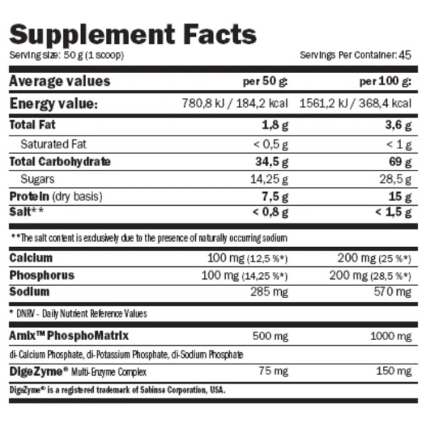 Гейнер, CarboJet Gaine, Amix Nutrition, полуниця, 2250 г