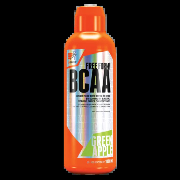 Амінокислоти BCAA, BCAA Liquid, Extrifit, смак зеленого яблука, 80000 мг, 1000 мл