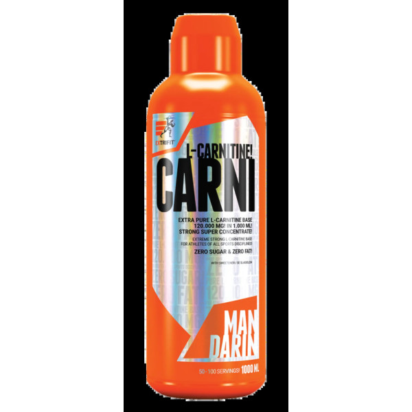 L-карнітин, жироспалювач, Carni, Extrifit, 120000 мг, смак мандарина, 1000 мол