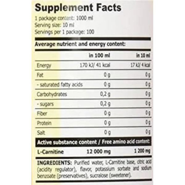 L-карнітин, жироспалювач, Carni, Extrifit, 120000 мг, смак мандарина, 1000 мол