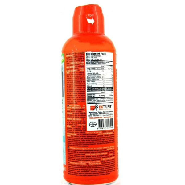 L-карнітин, жироспалювач, Carni, Extrifit, 120000 мг, смак мохіто, 1000 мол