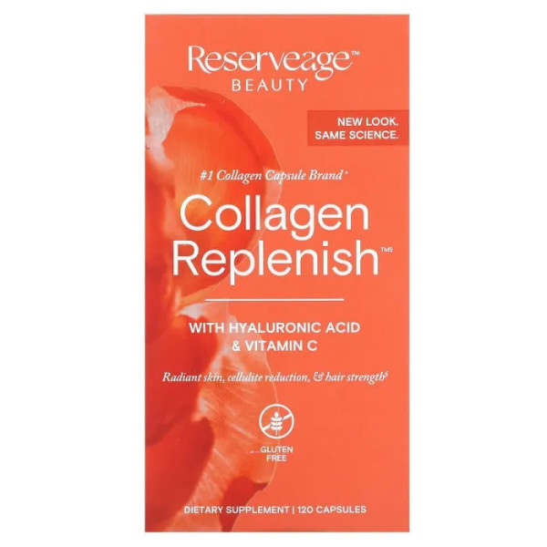 Коллаген, Collagen Replenish, ReserveAge Nutrition, 120 капсул