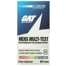 Підтримка тестостерону, GAT Mens Multi + Test, 60 таблеток