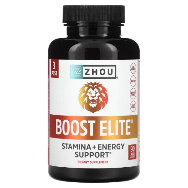 Восстановитель енергії, Boost Elite, Zhou Nutrition, 90 вегетаріанських капсул