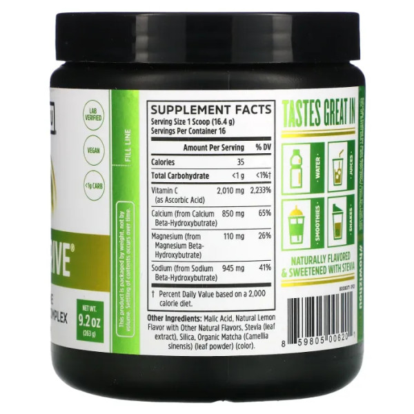 Збільшення рівня кетонів, Keto Drive, Zhou Nutrition, лимонад + Матті, 263 г