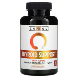 Поддержка щитовидной железы, Zhou Nutrition Thyroid Support, 60 вегетарианских капсул