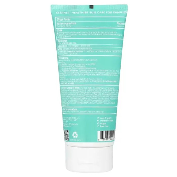 Сонцезахисний крем із оксидом цинку, SPF 50+Sunscreen, Think, 177 мл