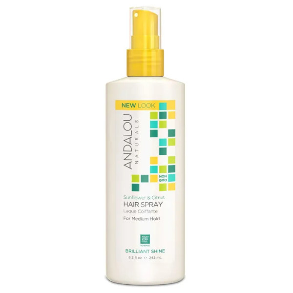 Лак для волосся нормальної фіксації (Sunflower Citrus Hair), Andalou Naturals, з блиском, 242 мл.