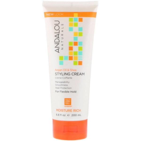 Стайлінг крем для волосся (аргана і масло ши), Styling Cream, Andalou Naturals, 200 мл