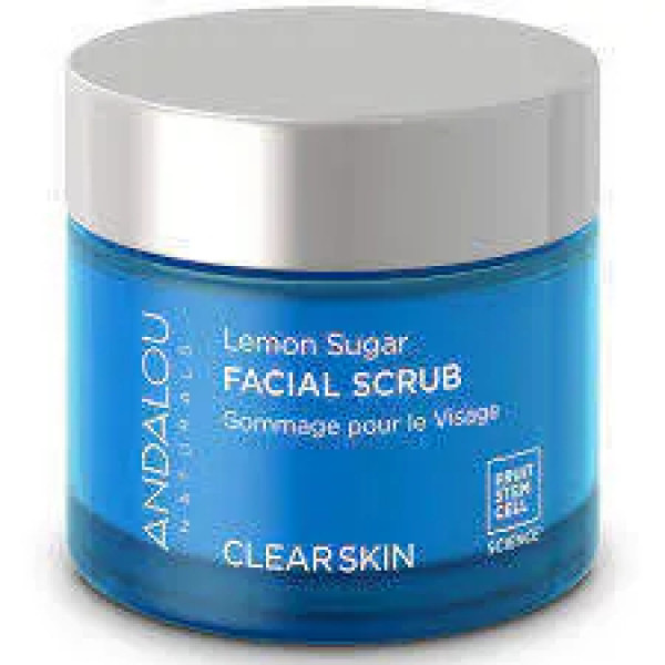 Цукровий скраб з лимоном, Facial Scrub, Andalou Naturals, освітлюючий, 50 мл.