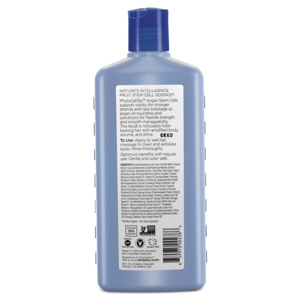 Шампунь з арганою для стоншених волосся, Shampoo, Andalou Naturals, 340 мл