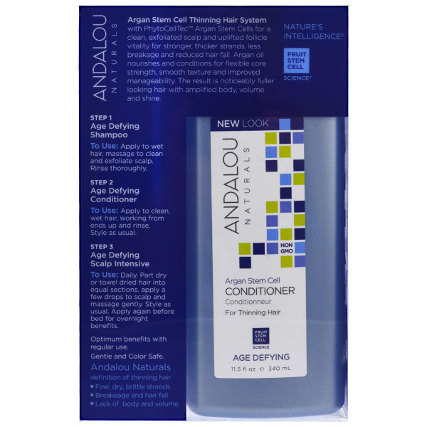 Комплекс проти випадіння волосся, Thinning Hair System, Andalou Naturals, 3 шт