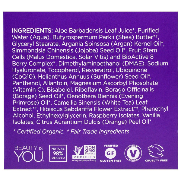 Крем для обличчя, Andalou Naturals, з гіалуроновою кислотою, (50 мл)