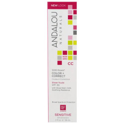 Зволожуючий CC крем з SPF 30, Andalou Naturals Color Correct, 58 мл
