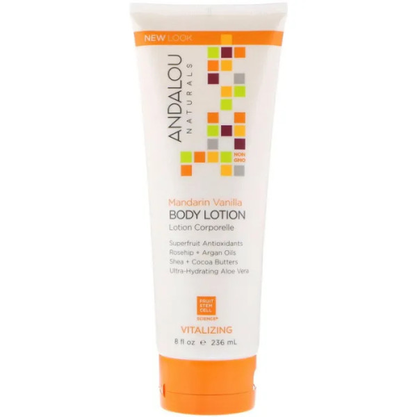 Лосьйон для тіла живильний, Body Lotion, Andalou Naturals, мандарин, ваніль, 236 мл.