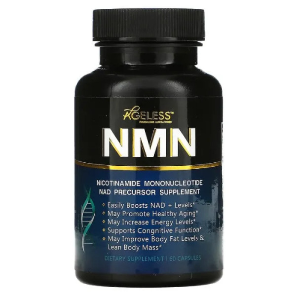 Нікотинамід мононуклеотид, NMN, Ageless Foundation Laboratories, попередник NAD, 60 капсул