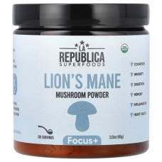 Їжачок гребінчастий порошок, Lion's Mane Mushroom Powder LA Republica, 60 г