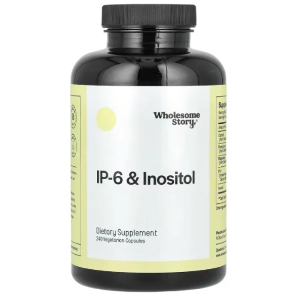 Фітинова кислота (ІР-6 та інозитол), IP-6 & Inositol, Wholesome Story, 240 вегетаріанських капсул
