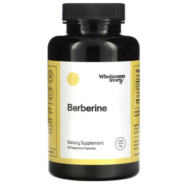Берберін, Berberine, Wholesome Story, 1500 мг, 90 вегетаріанських капсул (500 мг в 1 капсулі)