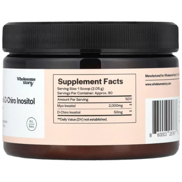 Міо та D-хіро інозитол, Myo & D-Chiro Inositol, Wholesome Story, порошок, 198 г