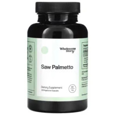 Со пальметто 500 мг, Saw Palmetto Wholesome Story, 100 вегетарианских капсул