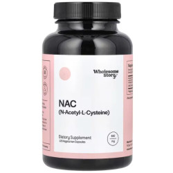 N ацетилцистеин 600 мг, Wholesome Story NAC, 120 вегетарианских капсул