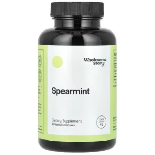 М'ята колосиста, Spearmint, Wholesome Story, органік, 1000 мг, 90 вегетаріанських капсул (333 мг на капсулу)