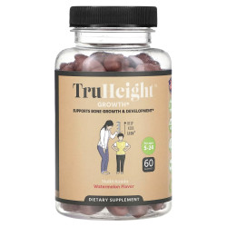 Мультивитамины для роста, вкус арбуз, Multivitamin Height Growth TruHeight, для 5-24 лет, 60 жевательных конфет