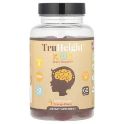 Мультивитамины для роста мозга для детей, TruHeight Brain Growth Gummies, вкус апельсин 60 жевательных таблеток