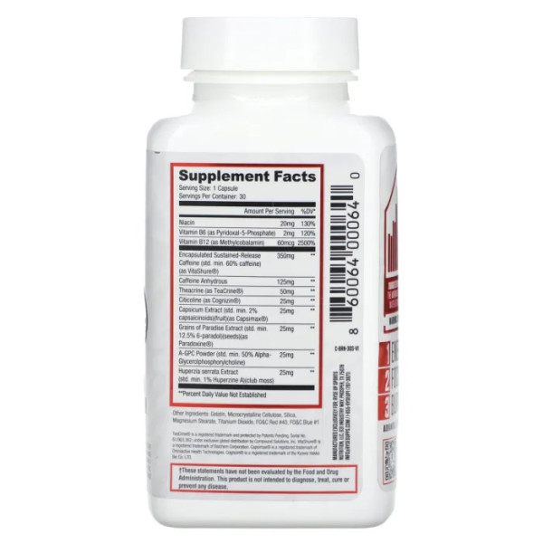 Жироспалювач, Burner, RYSE, 30 желатинових капсул