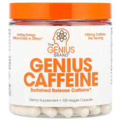 Кофеин 100 мг, Genius Genius Caffeine, 100 вегетарианских капсул