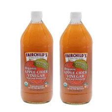 Яблочный уксус сырой нефильтрованный Apple Cider Vinegar Fairchild's, 2 бутылки по 946 мл