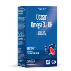 Омега-3 с коэнзимом Q10, Ocean Omega-3 & QH Orzax, 30 гелевых капсул