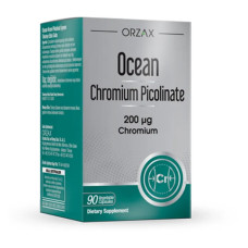 Хром піколінат 200 мкг, Orzax Ocean Chromium Picolinate, підтримка нормального рівня цукру в крові, 90 капсул