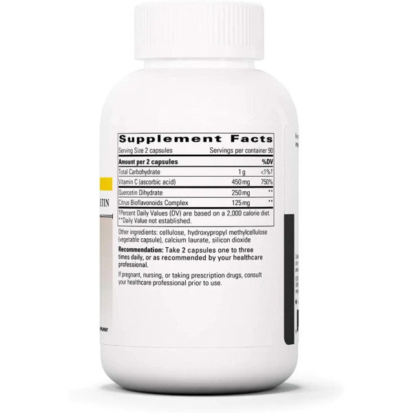 Вітамін С з кверцетином, Vitamin C with Quercetin, Integrative Therapeutics, 180 вегетаріанських капсул