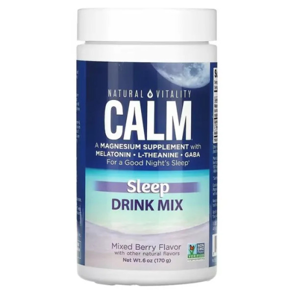 Спокійний сон, CALM Drink Mix Sleep, Natural Vitality зі смаком ягід, 170 г