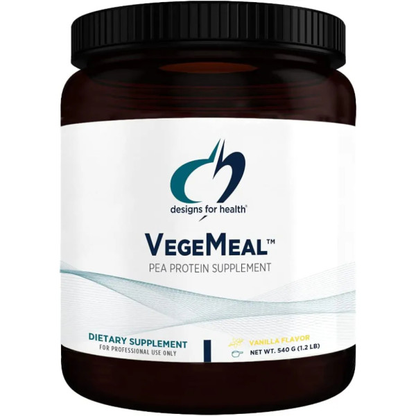 Поживний комплекс з протеїном, VegeMeal, Designs for Health, смак ванілі, порошок, 540 г