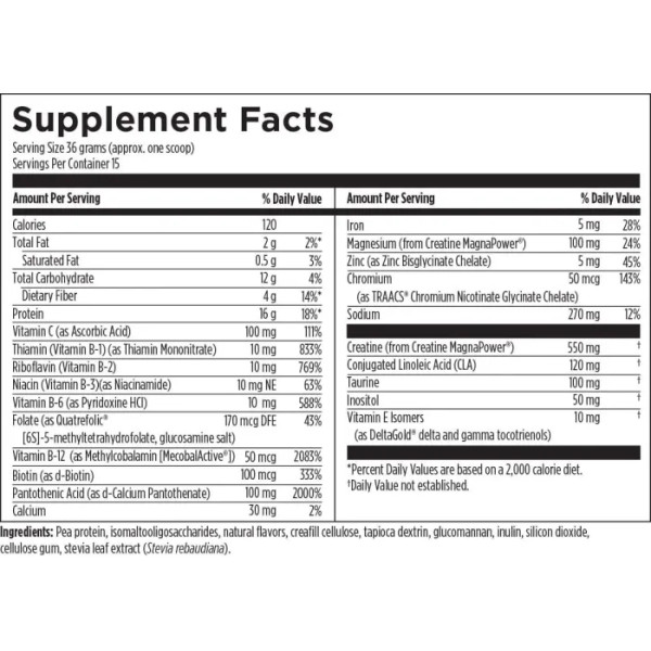 Поживний комплекс з протеїном, VegeMeal, Designs for Health, смак ванілі, порошок, 540 г