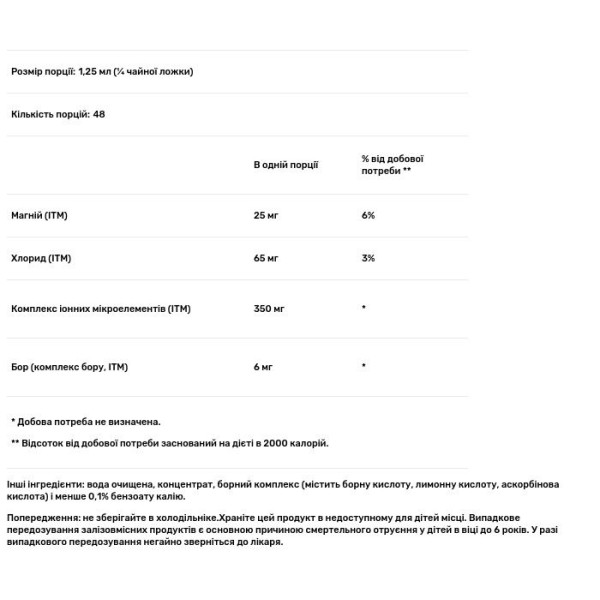 Бор іонний, Ionic Boron, Trace Minerals Research, 6 мг, рідина, 59 мл
