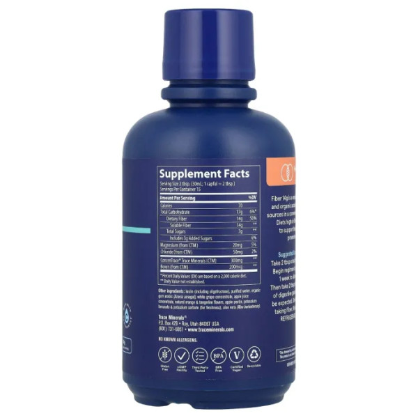 Клетчатка, Fiber, Trace, со вкусом апельсин и мандарин, 14 г, 444 мл