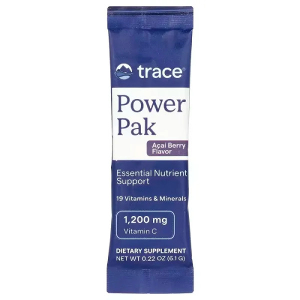 Електроліти зі смаком ягоди асаї, Electrolyte Stamina Power Pak, Trace Minerals Research, 30 пакетів по 5,2 г кожен