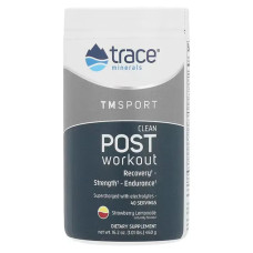Послетренировочный комплекс, полный, вкус клубничный лимонад, Trace Minerals TM Sport Clean Post Workout, 460 г