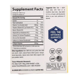 Шипучий коллаген тип I и III, Trace Minerals Research Collagen Effervescent, персик-манго, 8 тюбиков по 10 таблеток