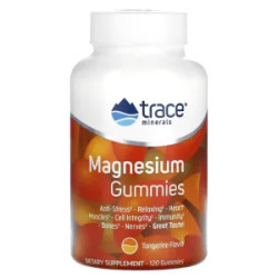Магний жевательные, вкус мандарин, Trace Magnesium Gummies, 120 жевательных конфет