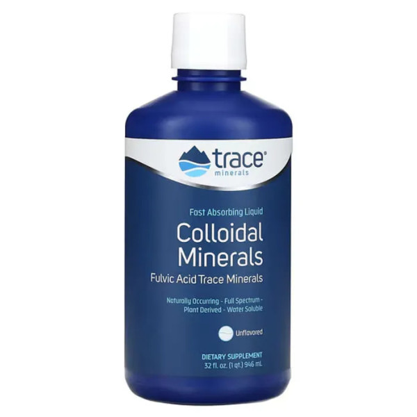 Колоїдні мінерали, Colloidal Minerals, Trace Minerals®, без смаку, 946 мл