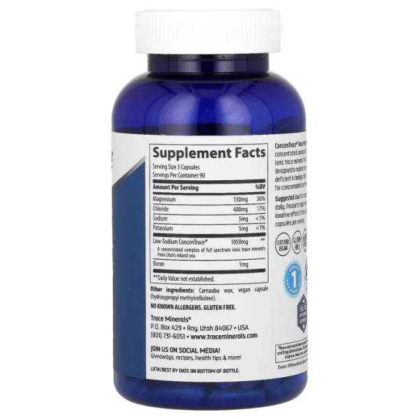 Мінерали, ConcenTrace Trace Mineral, Trace Minerals®, 270 капсул