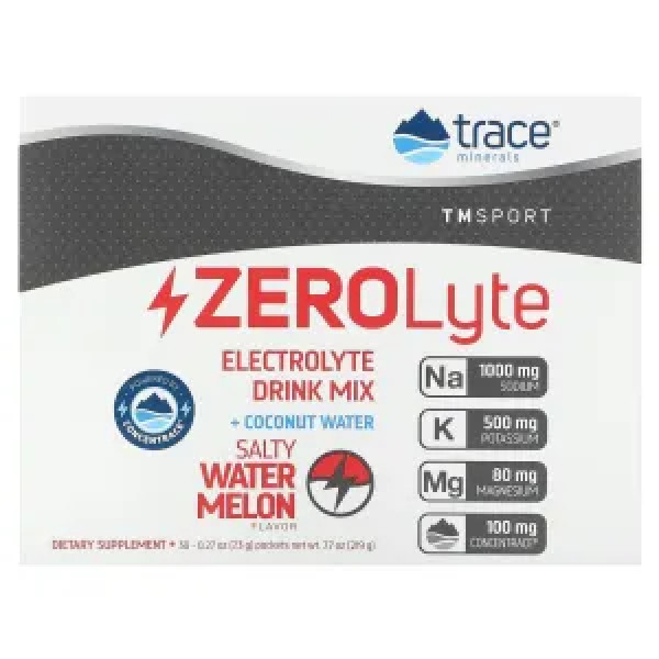 Електроліти, Electrolyte Drink Mix, Trace, зі смаком солоного кавуна, 30 пакетів по 7.3 г кожен