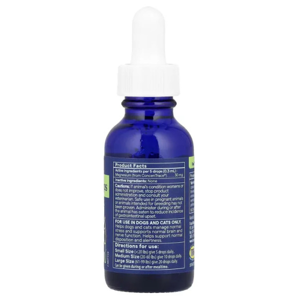 Заспокійливі краплі, Calming Drops, Trace Minerals®, для собак та кішок, 30 мл